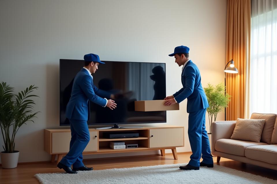 White glove consegna premium elettronica installazione